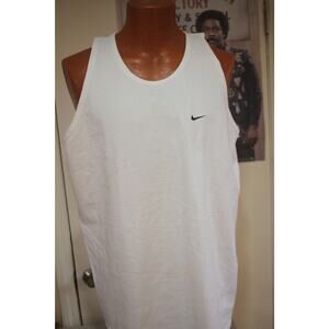 Nike Tank Top Mens XL White Sleeveless Shirt Small Swoosh Athletic Gym